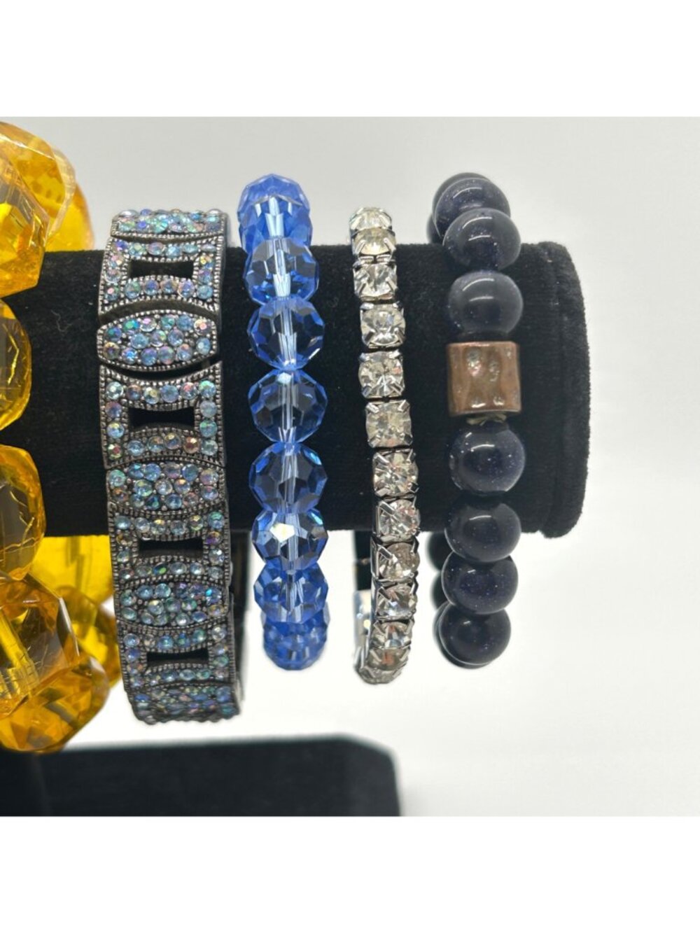 Beaded Stretch Bracelets Lot 10 Rhinestone Boho Stackable Fashion Jewelry - Picture 9 of 16